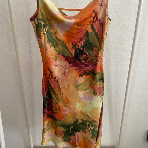 Nasty Gal Dresses & Skirts - Nasty Gal marble print cowl neck mini dress